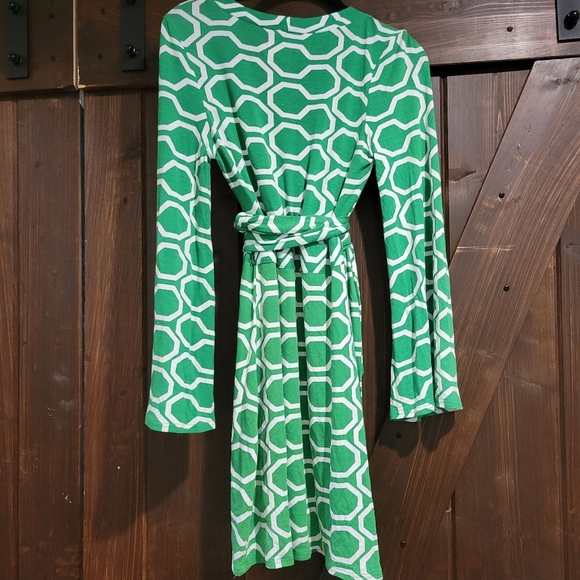 Macbeth Collection Links Pattern Wrap Dress SZ SM - Picture 5 of 5